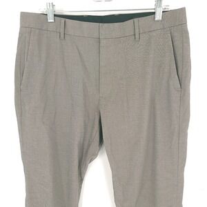 Bonobos Pants Mens 34 x 32 Gray Thursday Flat Front Slim Cotton Lycra